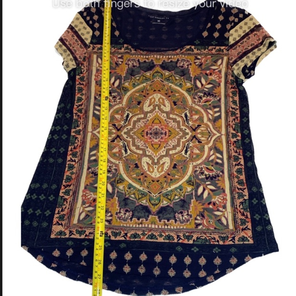 Lucky Brand High Low Boho Graphic T-shirt - Picture 7 of 10